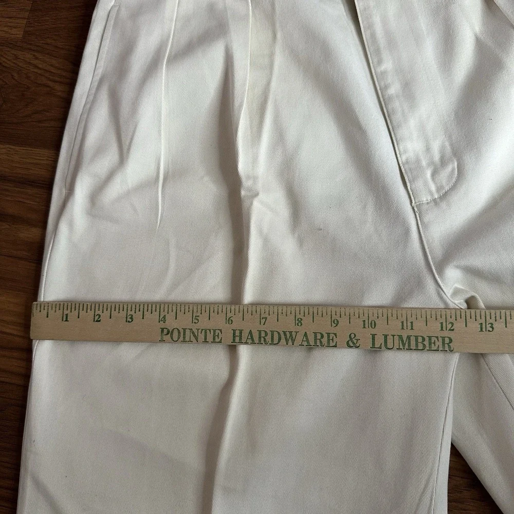Vintage Polo Ralph Lauren Andrew Pants Mens 32x30 Ivory Khaki Double-Pleated